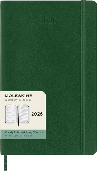 Agenda 2026 Moleskine 1s/p Souple Large Vert Forêt