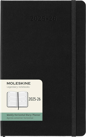 Agenda 2026 Moleskine 18M 1s/2p Rigide Large Noir