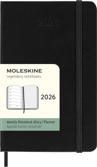 Agenda 2026 Moleskine 1s/p Rigide Poche Noir