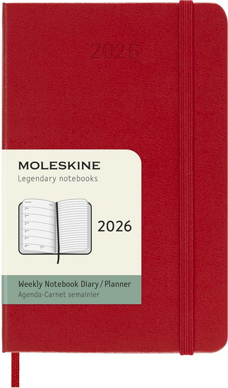 Agenda 2026 Moleskine 1s/p Rigide Poche Rouge
