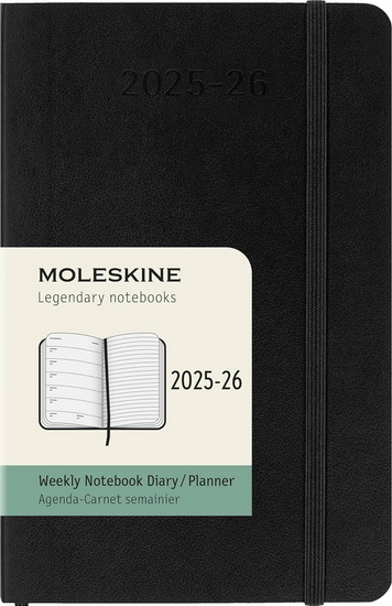 Agenda 2026 Moleskine 18M 1s/p Souple Poche Noir