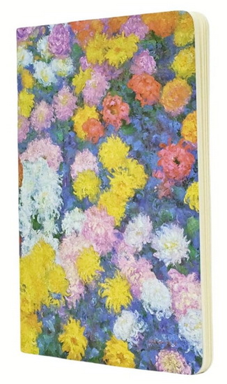 Cahier ligné A5 Monet Chrysanthèmes 80p