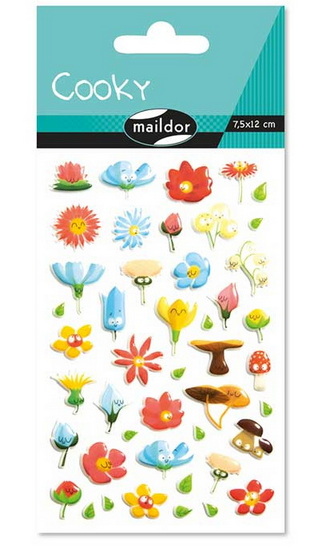 AUTOCOLLANTS 3D COOKY - FLEURS