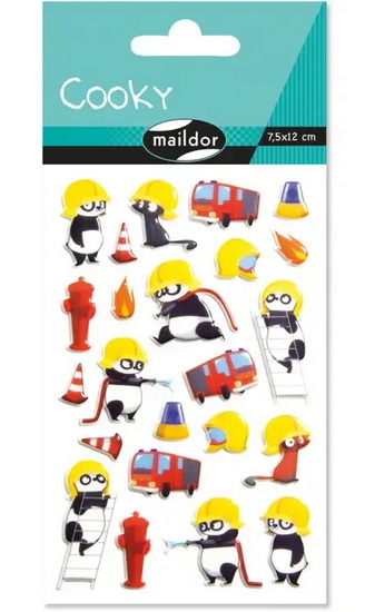 AUTOCOLLANTS 3D COOKY - POMPIERS