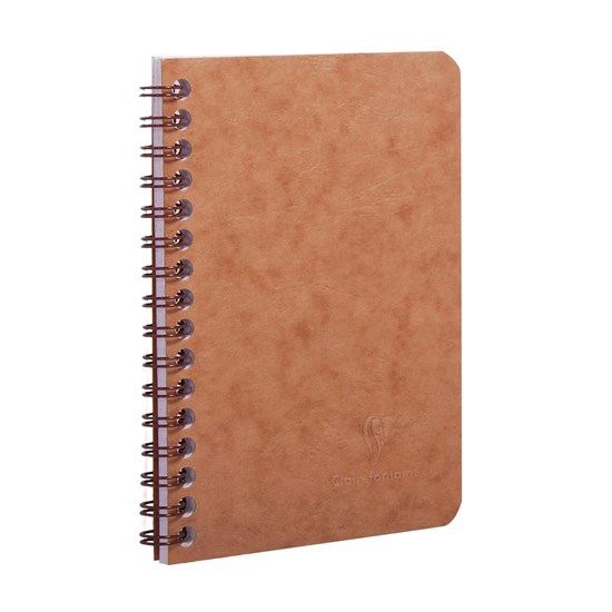 CAHIER AGE BAG - LIGNÉ, RELIURE À SPIRALE, 9,5 X 14 CM Gris