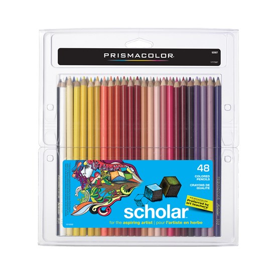 ENS. 48 CRAYONS DE COULEUR SCHOLAR