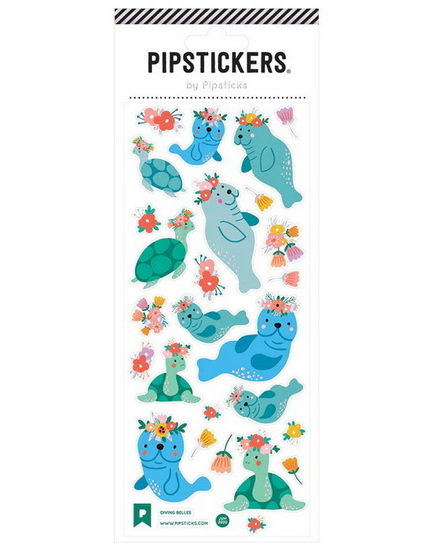 Autocollants Animaux marins fleuris