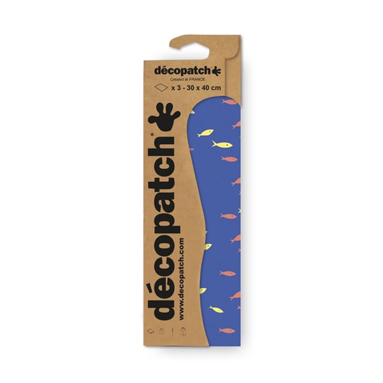 PAPIER IMPRIMÉ - POISSONS BLEUS