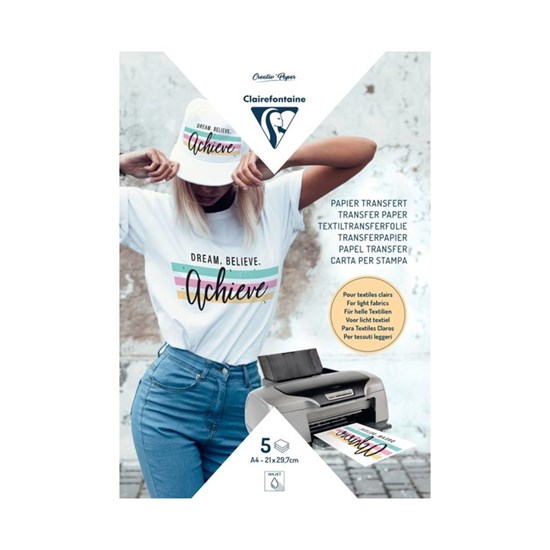 PAPIER TRANSFERT A4 - 5 FEUILLES