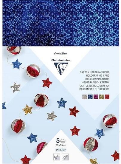 CARTON HOLOGRAPHIQ ASSORT 25X35CM (5F)