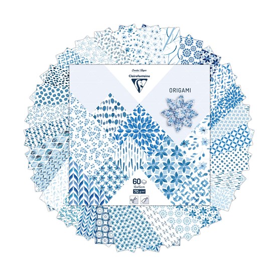 KIT D&#39;ORIGAMI 60 FEUILLES - SHIBORI FLORAL