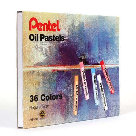 ENSEMBLE DE 36 PASTEL À L’HUILE PENTEL