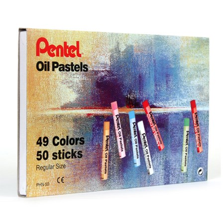 ENSEMBLE DE 50 PASTEL À L’HUILE PENTEL