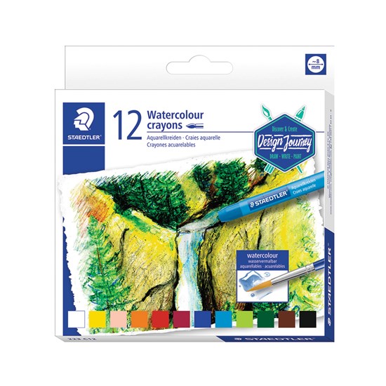 ENS. 24 CRAYONS COULEURS AQUARELLES