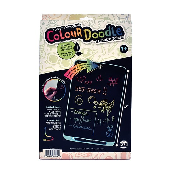 TABLETTE EFFAÇABLE COLOUR DOODLE - 12 PO