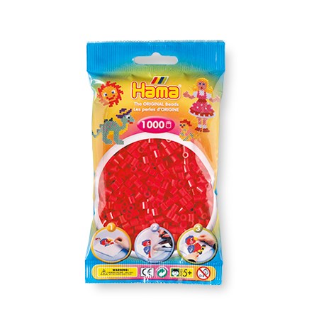 PQT. 1000 PERLES HAMA MIDI - ROUGE