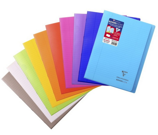 KOVERBOOK PIQUE 17X22CM LIGNE 96P ASST
