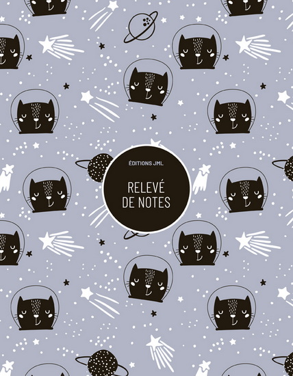 Relevé de notes 4 groupes couverture chats astronautes