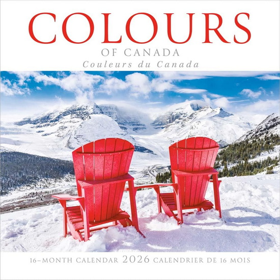 Calendrier 2026 Couleurs du Canada 16M 30x30cm