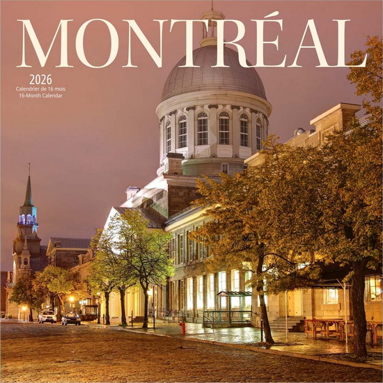 Calendrier 2026 Montréal 16M 30x30cm