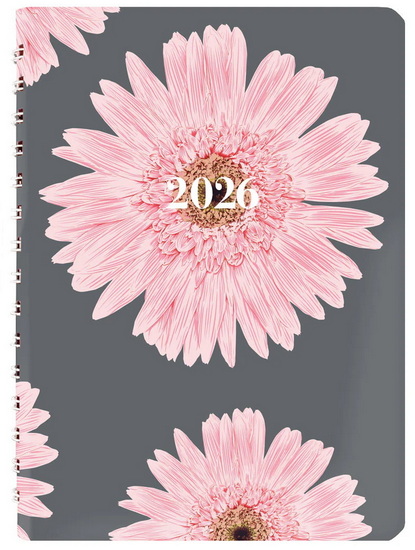 Agenda 2026 spirale rose 8x5" 1j/p