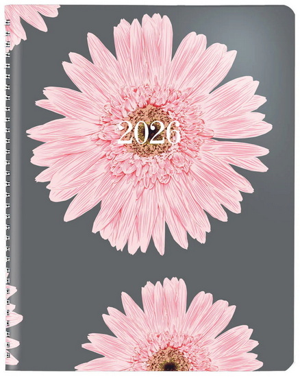 Agenda 2026 spirale fleurs 8x7" Provinces canadiennes 1m/2p