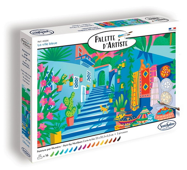 Palette d&#39;artiste : la ville bleue