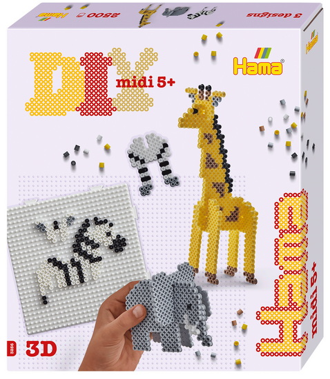 Boîte Cadeau Hama midi - Safari 3D