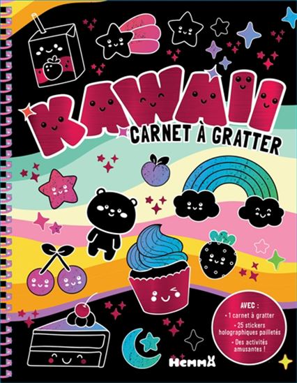 Kawaii : Carnet à gratter - COLLECTIF