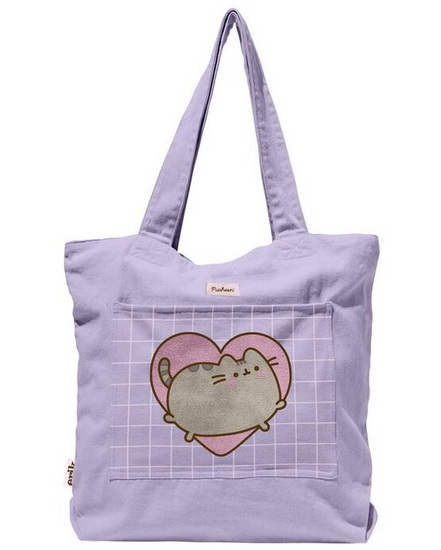 Sac réutilisable Pusheen mauve