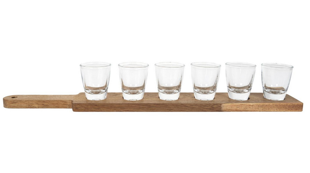 Ens. 6 verres à shooter et support