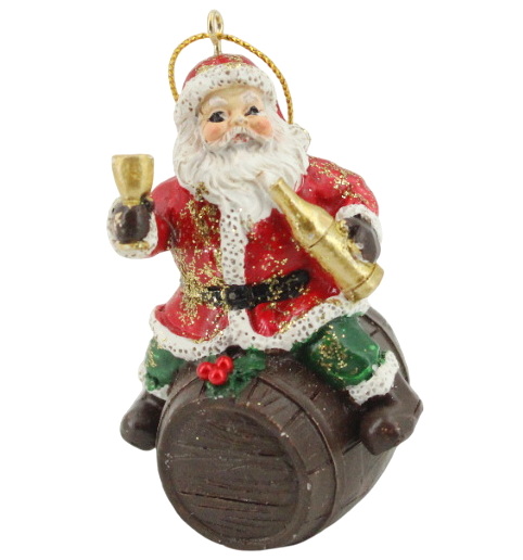 Ornement Père Noël baril