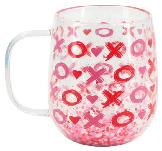 Tasse double paroi avec confettis - XOXO