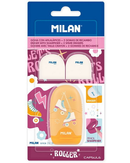 Taille-crayon et 2 gommes à effacer Roller 3AS