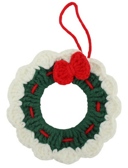 Ornement couronne tricot