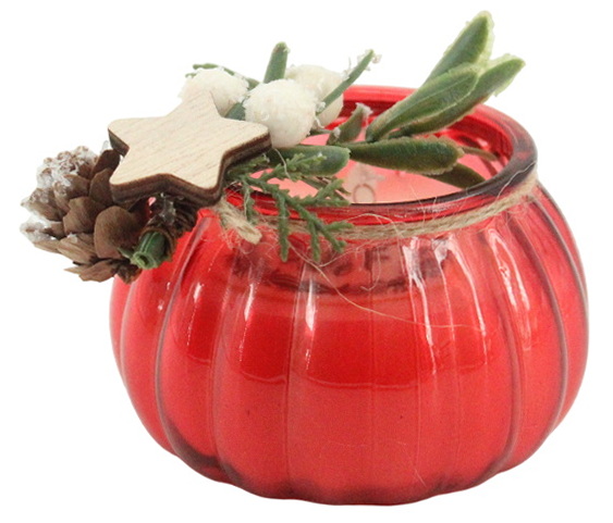 Bougie parfumée couronne de Noël