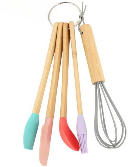 Ens. 5 minis ustensiles couleurs assorties