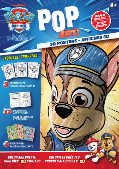 Pop art ! : affiches 3D : la Pat&#39; Patrouille : bleu - COLLECTIF