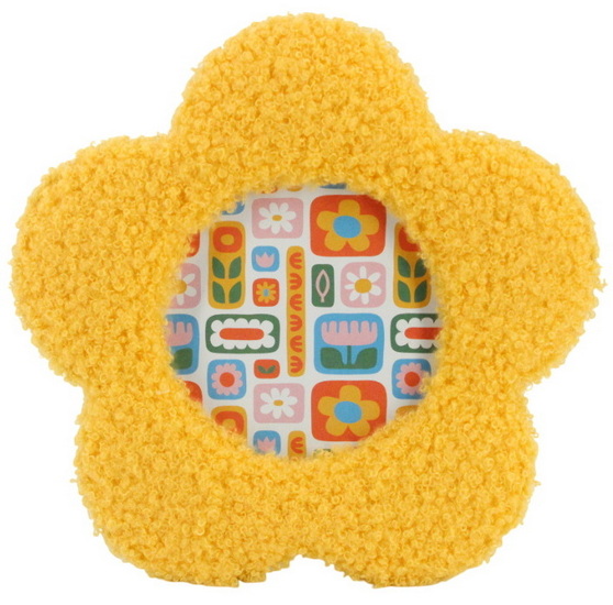 Cadre bouclé fleur jaune