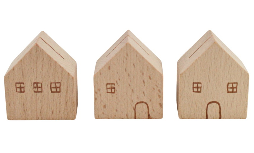 Ens. 3 marque places maisons