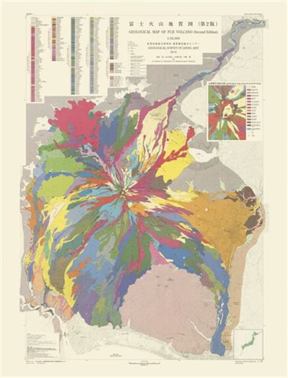 Carte géologique du mont Fuji - Collectif