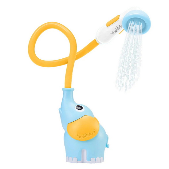 Douche éléphant pour bébé : bleu & orange