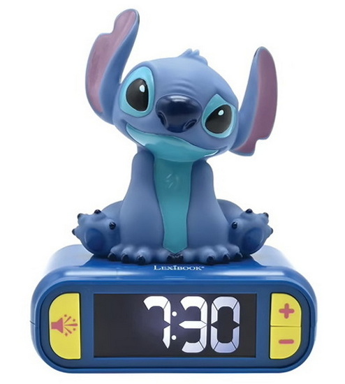 Réveil digital avec veilleuse Stitch et effets sonores