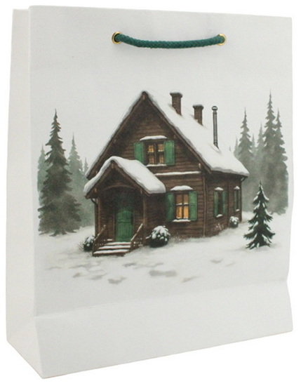 Sac moyen chalet enneigé