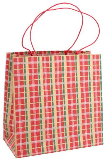 Sac petit carré rouge à carreaux