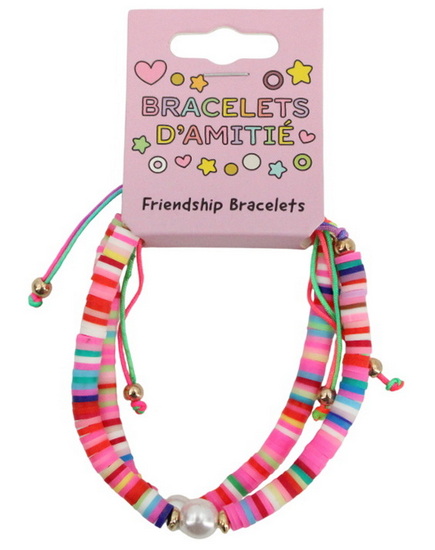 Ens. 2 bracelets billes fimos