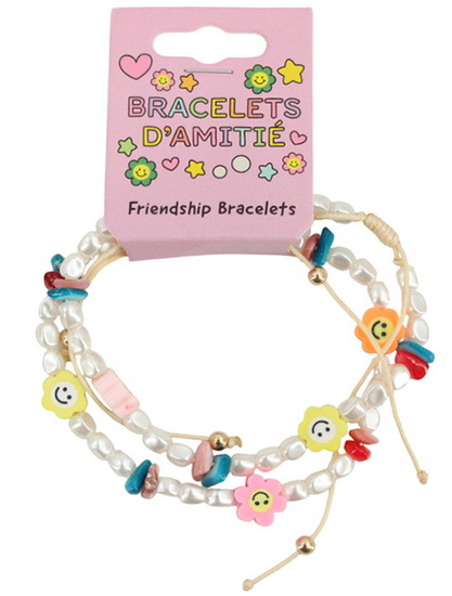 Ens. 2 bracelets fleurs