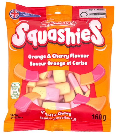 Bonbons squashies orange et cerise