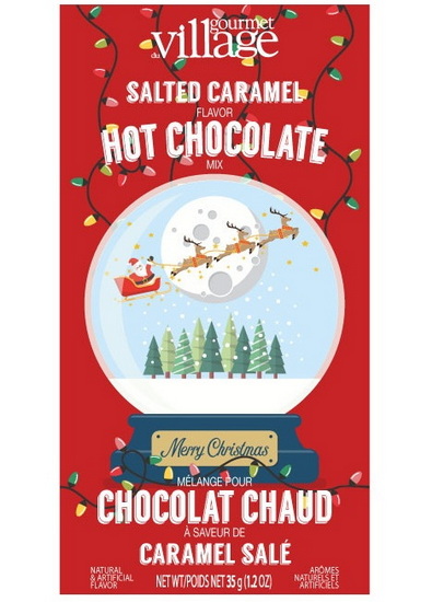 Sachet chocolat chaud boule à neige caramel salé 35g