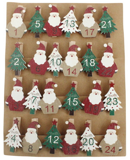 Pinces calendrier de l&#39;avent